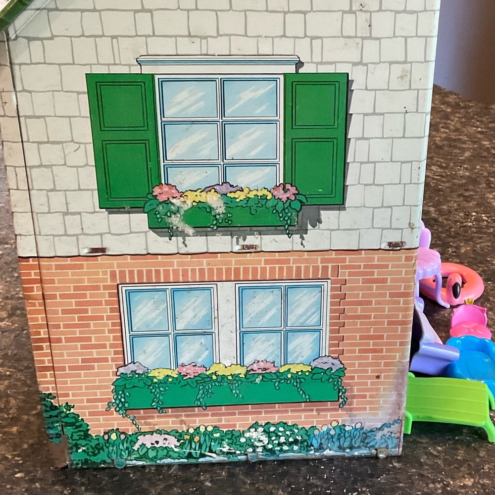 Vintage Marx Dollhouse Tin Metal Litho 1:12 Scale Miniature Mini House 1950s - Picture 4 of 15